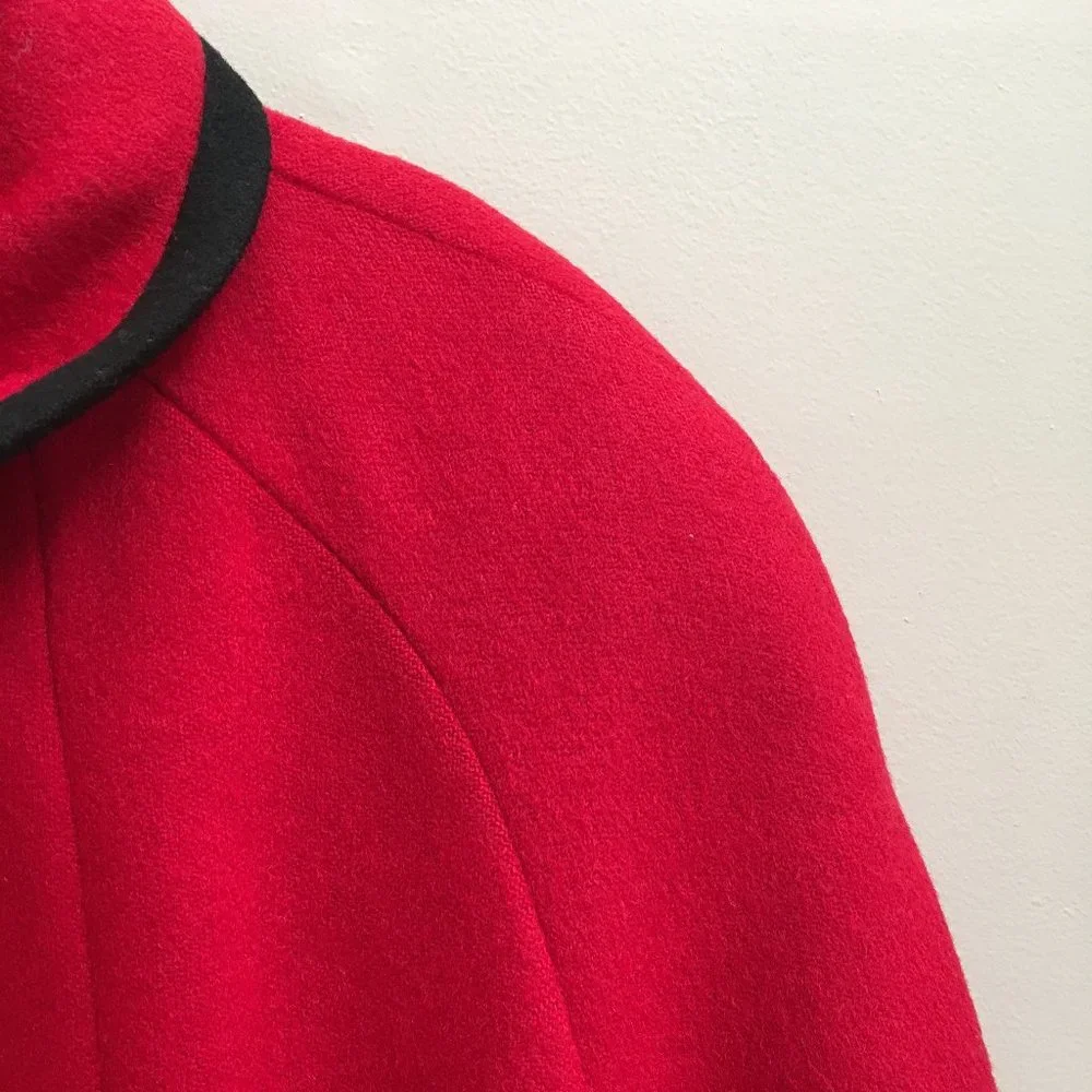 SOLD ELSEWHERE - 1950s/60s Vintage D'Allards 100% Wool + Black Trim Jacket/Coat - Picture 4 of 9